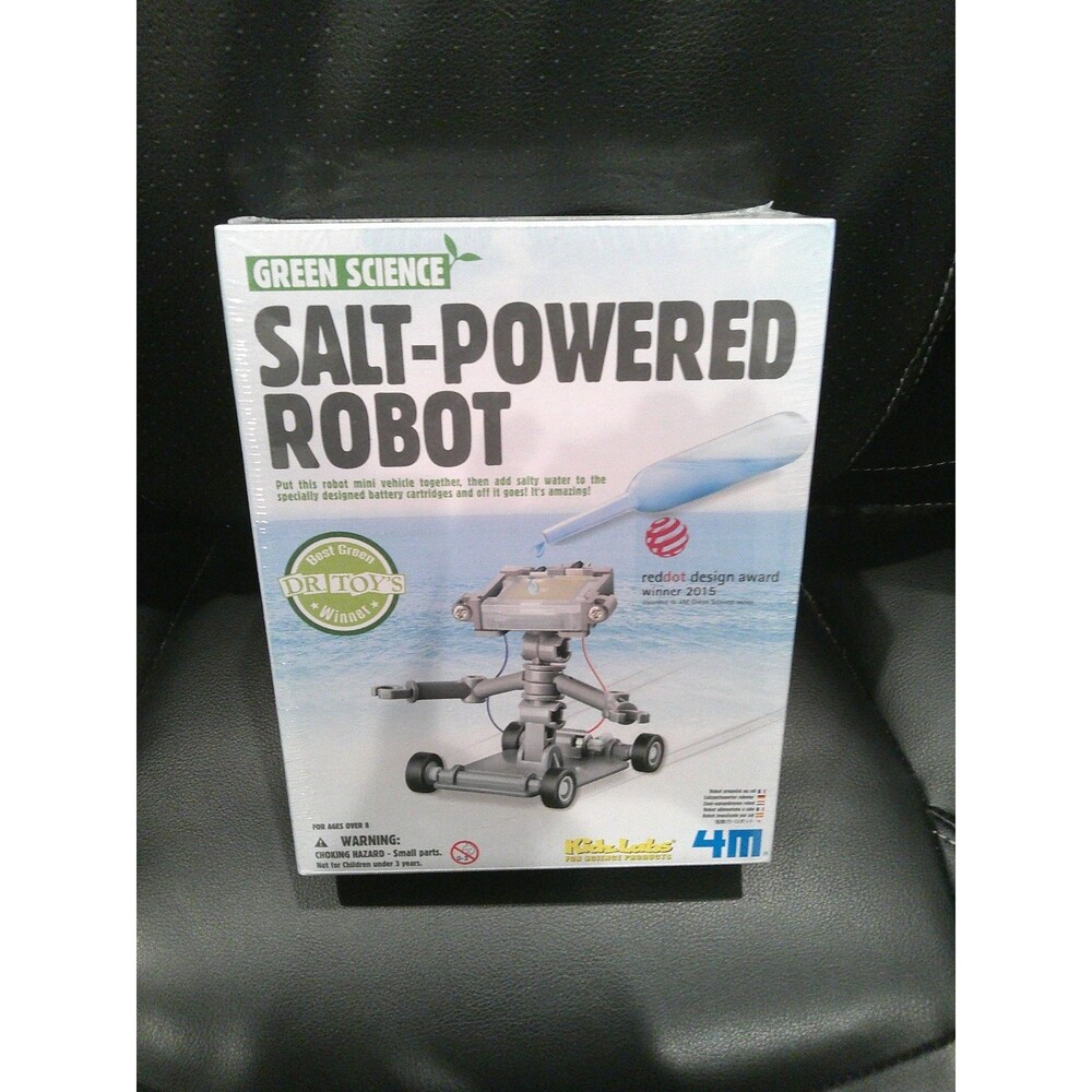 FACTORY SEALED Green Science Salt Powered  Mini Robot Vehicle  Kit Award Winner